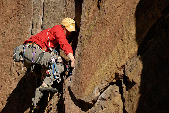 Rock Climber, The Bastille Crack, Eldorado Canyon State Park, Colorado