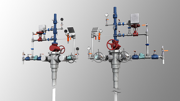Keeling Well Head (Modeled for animation in Maya)