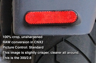 300/2.8/VR Tail Light Detail