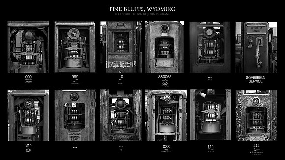 Antique Gas Pumps-horizontal layout