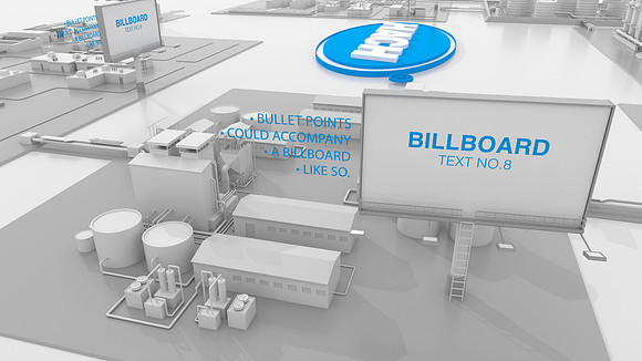 HACH Notional Water Processing Chain Fly-Through with 3D Text (modeled in Maya)