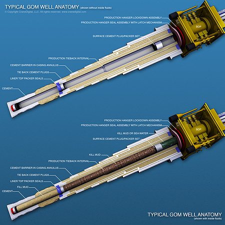 Notional Gulf of Mexico Well Anatomy, no.2 (modeled in Maya)