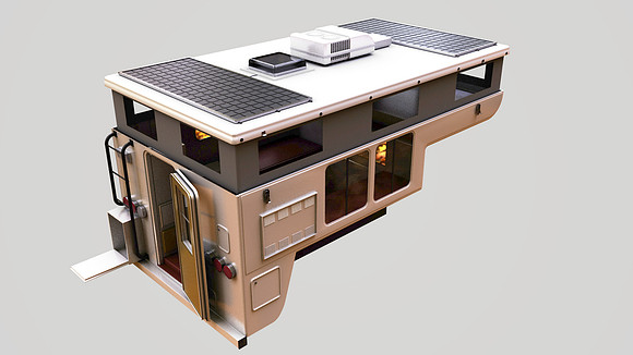 Hallmark RV Camper Pop-Up 3 (modeled for animation in Maya)