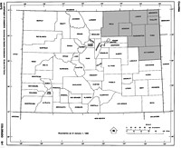 North Colorado Counties Map