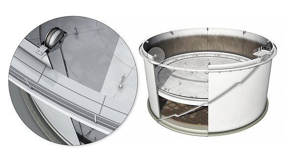 Internal Floating Lid Storage Tank
