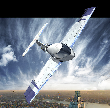 Popular Mechanics cover illustration, "The Future of Aviation" (modeled in Softimage XSI)