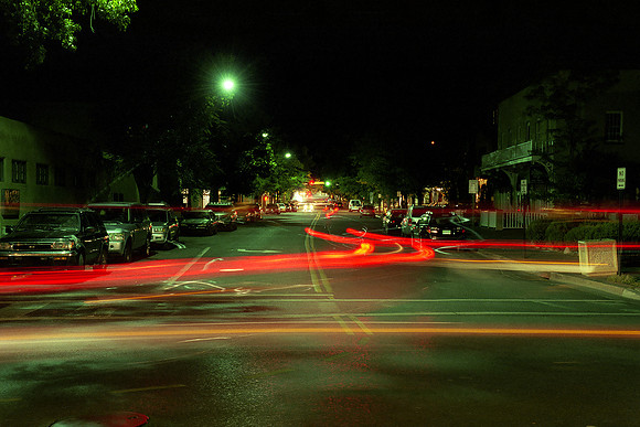 Washington Avenue Night Life, Santa Fe, New Mexico (2014)