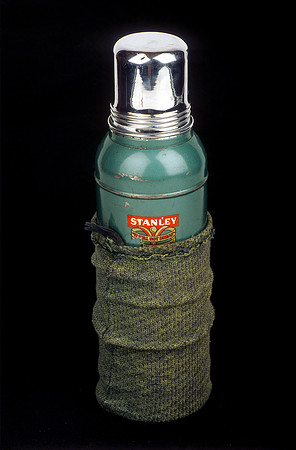 STANLEY antique thermos, under studio lights with Ektachrome E100