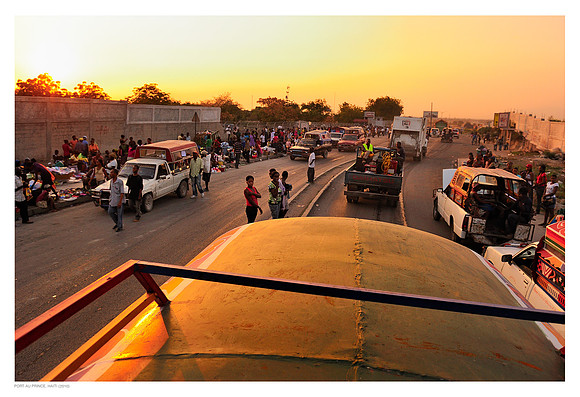 Leaving Port au Prince Airport, Haiti (2010)