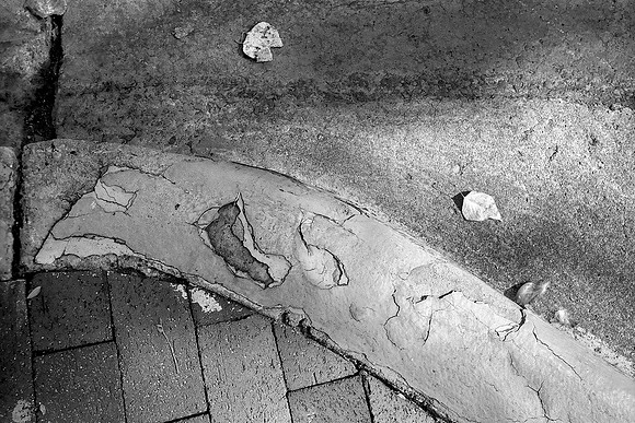 Cracked Curb and Leaves, Santa Fe, New Mexico (2014)