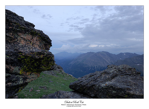 Dusk at Rock Cut,  Rocky Mountain National Park, Colorado