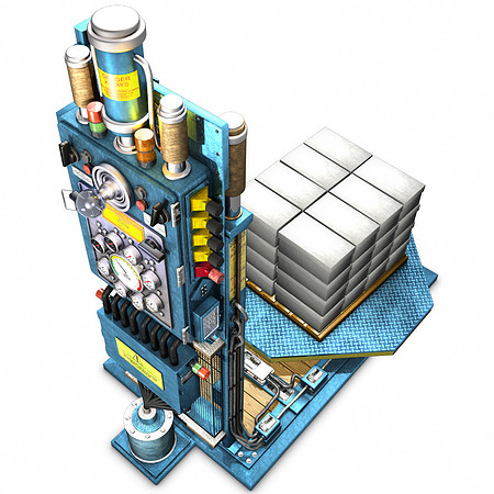 Shrink Wrap Machine (self promotion - modeled for animation in Maya)