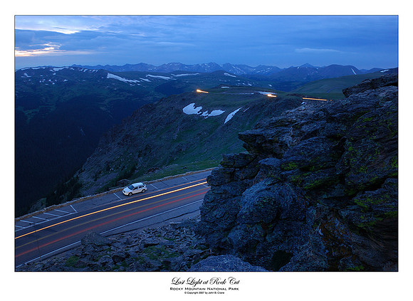 Last Light at Rock Cut, Rocky Mountain National Park, Colorado