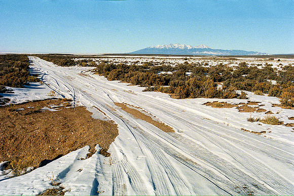 San Luis Valley, looking North towards the Sangre de Christo Mountains.