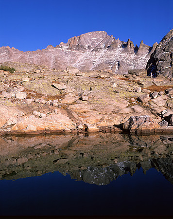 Longs Peak from Frozen Lake, Rocky Mountain National Park, Colorado