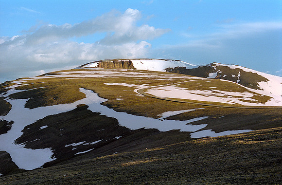Early season on Rocky Mountain National Park's Trail Ridge Road, Colorado.